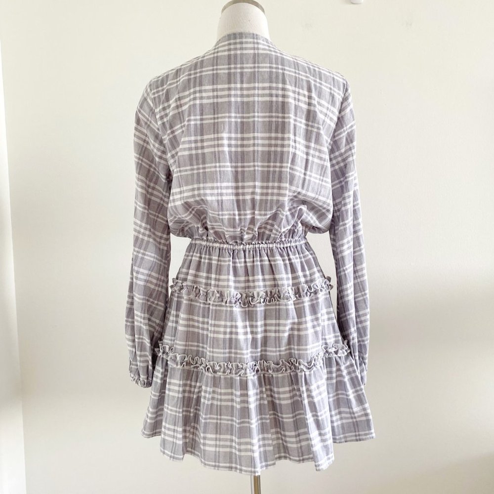 The Fifth Label Ivy Stripe Mini Dress Dress Gray White - Picture 11 of 14
